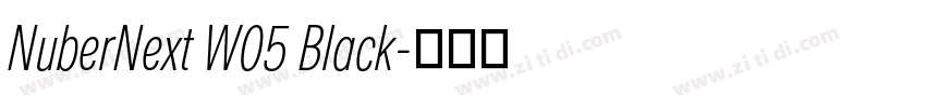 NuberNext W05 Black字体转换